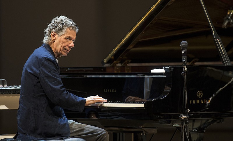 Chick Corea performs with Eddie Gomez and Brian Blade perform during their concert in Moscow, Russia, on May 15, 2017. Corea, a towering jazz pianist with a staggering 23 Grammy awards who pushed the boundaries of the genre and worked alongside Miles Davis and Herbie Hancock, has died. He was 79. Corea died Tuesday, Feb. 9, 2021, of a rare for of cancer, his team posted on his web site. His death was confirmed by Corea's web and marketing manager, Dan Muse. (AP Photo/Alexander Zemlianichenko Jr., File)