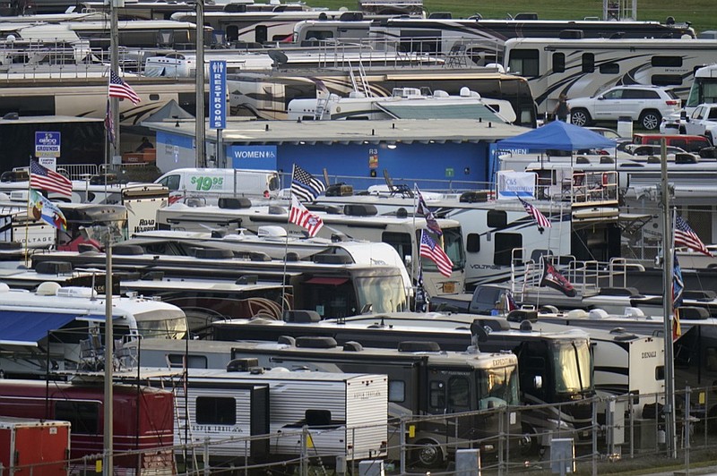 AP photo by Chris O'Meara / The infield was packed with motorhomes before Friday's NASCAR Truck Series race at Daytona International Speedway in Daytona Beach, Fla.