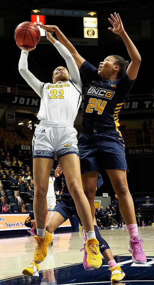 UTC vs. UNC Greensboro women's basketball on Feb. 21, 2021