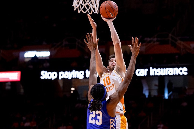 Tennessee Athletics photo / Tennessee senior forward John Fulkerson struggled to a 1-for-7 shooting performance during Saturday's 70-55 loss to Kentucky.