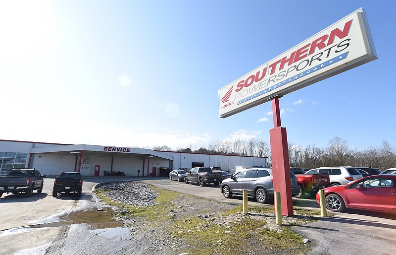 Staff Photo by Matt Hamilton / The Southern Honda Powersports building on Workman Road is on the market.