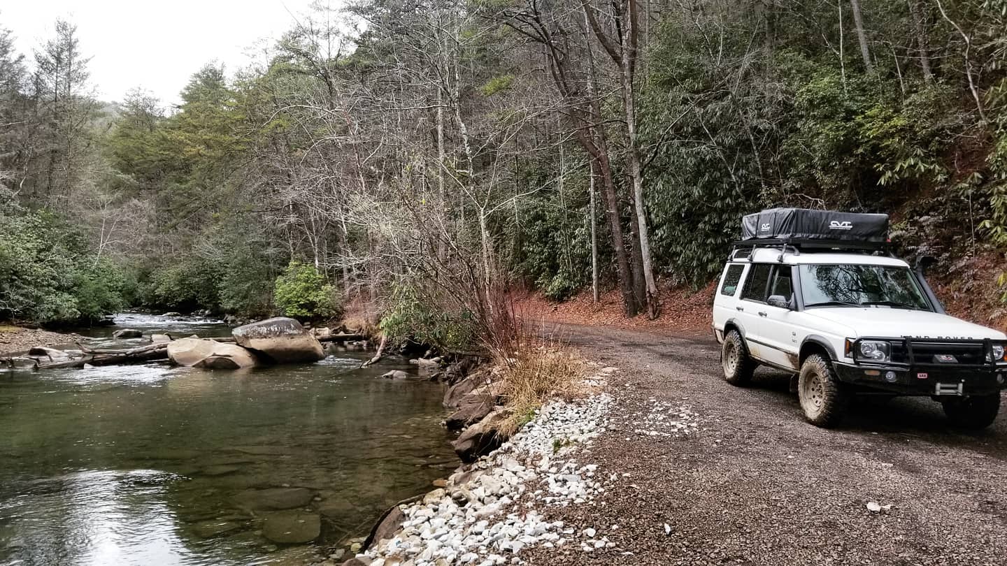 Contributed photo by Eric Hayes / On day two of their Georgia Traverse journey, the Hayeses camped at Big Creek Trail. The following day, they made a pit stop in Blue Ridge for "some much-needed firewood, water and margaritas," Kaley Hayes says.