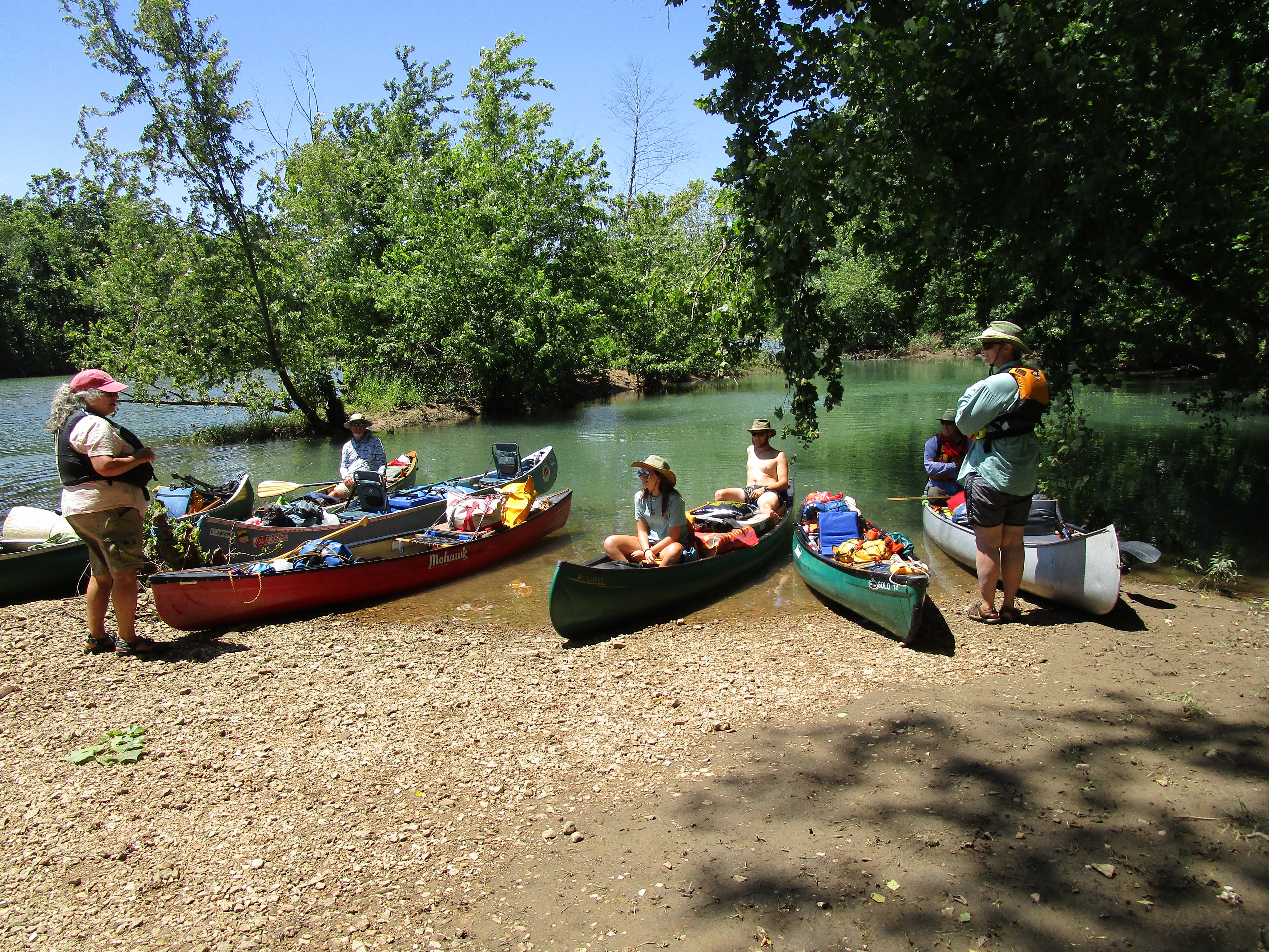Photo contributed by Gary Petty / Members of the Tennessee Valley Canoe Club take a break from paddling the Buffalo River in 2019.