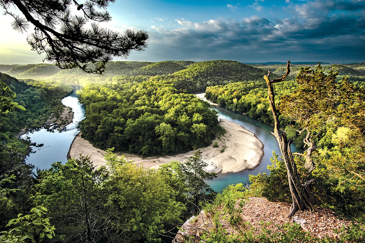 Getty Images / The Red Bluff overlook puts the Buffalo National River on display.