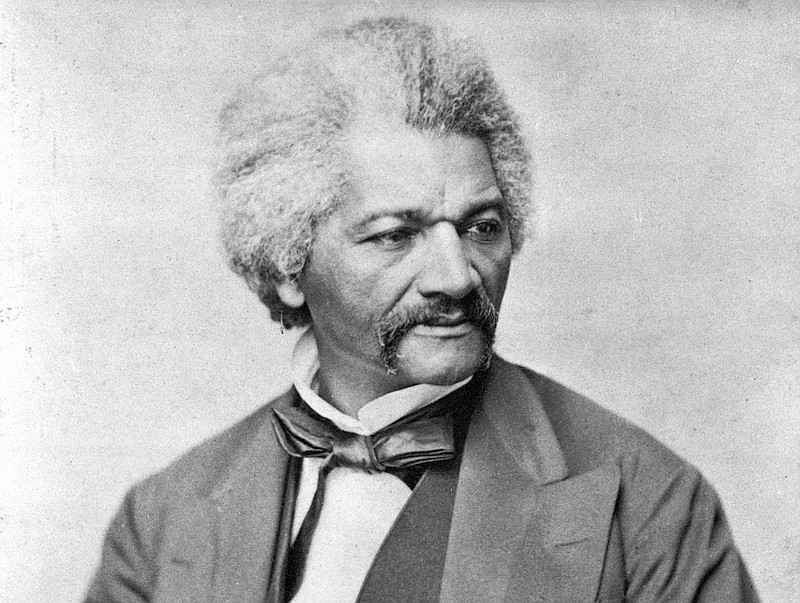 In this photo provided by the Library of Congress, abolitionist Frederick Douglass is facing right, seated for a head-and-shoulders portrait at an unknown location. The specific date is unknown, but likely circa 1850-1860. (AP Photo/Library of Congress)