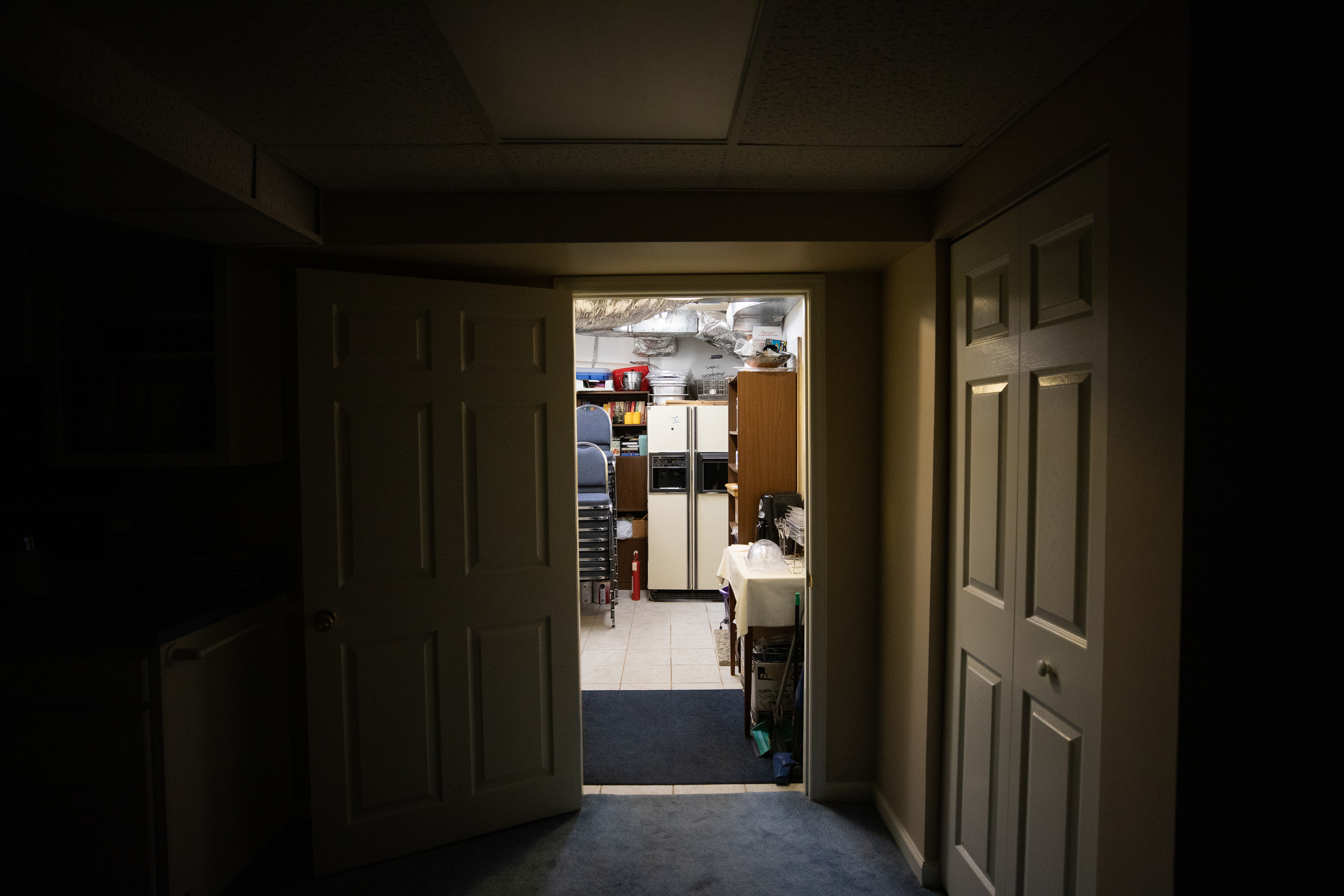A GE refrigerator that was purchased in the 1980s in the basement of Doris and Anthony Vincent's home in Greensboro, N.C. For many Americans, a second fridge — and sometimes a third — is another member of the family. / Photo by Swikar Patel/The New York Times