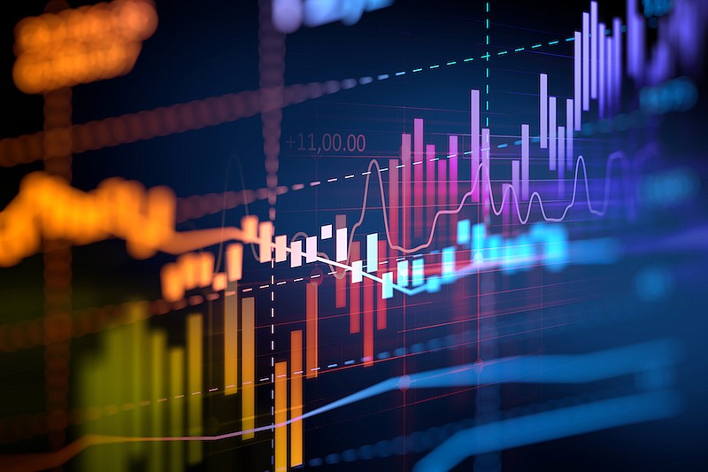 Financial graph on technology abstract background represent financial crisis, stock market fluctuation. / Photo credit: Getty Images/iStock/monsitj