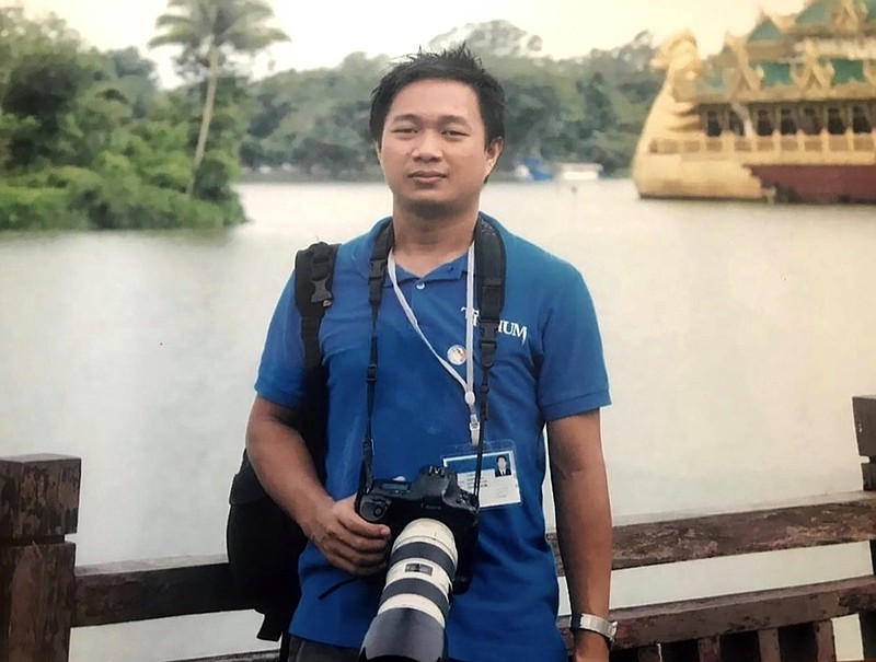 This undated family photo provided on Wednesday, March 3, 2021 shows Associated Press journalist Thein Zaw in Yangon, Myanmar. Authorities in Myanmar charged Thein Zaw and five other members of the media with violating a public order law that could see them imprisoned for up to three years. The six were arrested while covering protests against the Feb. 1 military coup in Myanmar that ousted the elected government of Aung San Suu Kyi. (Thein Zaw family via AP)