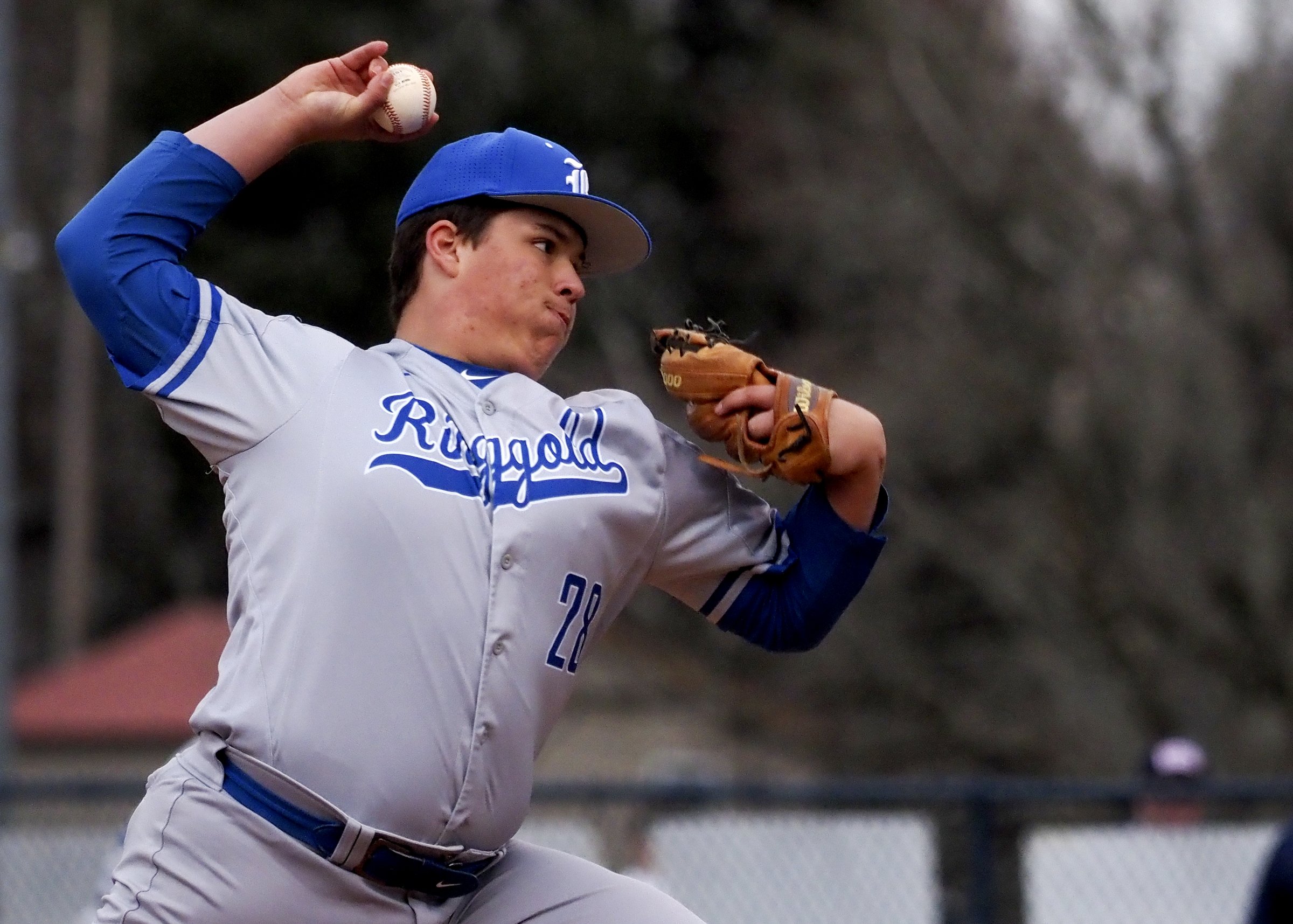 Staff photo by C.B. Schmelter / Ringgold's Robbie Bates pitches against Gordon Lee at Gordon Lee High School's Claud Hendrix Field on Friday, March 5, 2021 in Chickamauga, Ga.