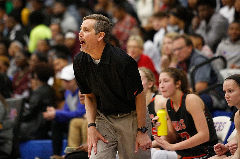 Staff file photo / Meigs County girls' basketball coach Jason Powell's team came up short in a TSSAA Class AA state quarterfinal Wednesday night in Murfreesboro, losing 41-30 to Westview.