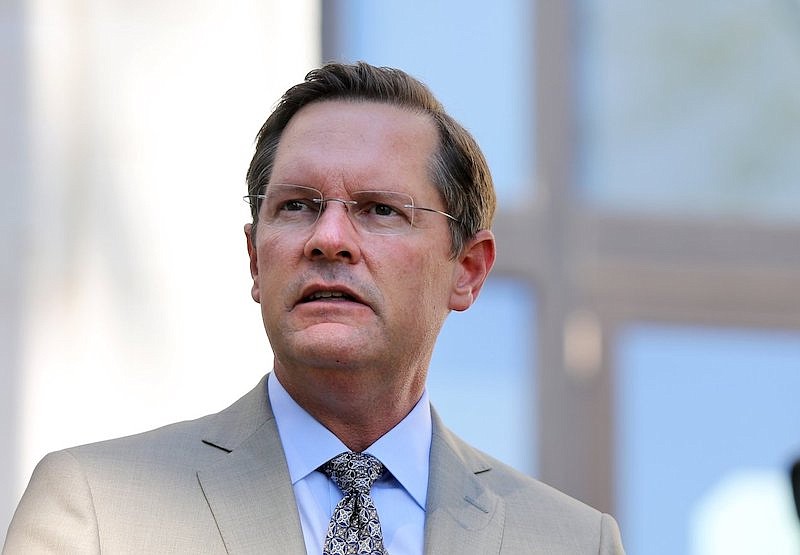 Staff photo by Erin O. Smith / Tennessee House Speaker Cameron Sexton speaks during a news conference at the Hamilton County Courthouse on Thursday, Sept. 5, 2019, in Chattanooga, Tennessee.