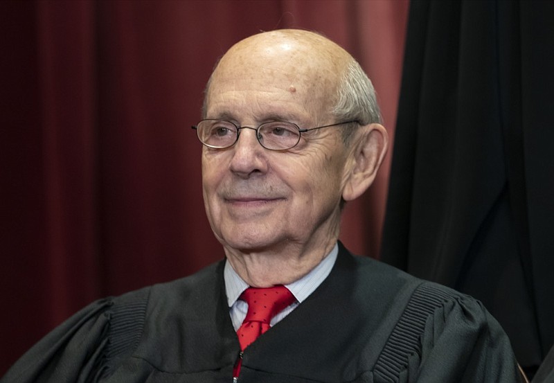 FILE - In this Nov. 30, 2018, file photo, Associate Justice Stephen Breyer sits with fellow Supreme Court justices for a group portrait at the Supreme Court Building in Washington. (AP Photo/J. Scott Applewhite, File)


