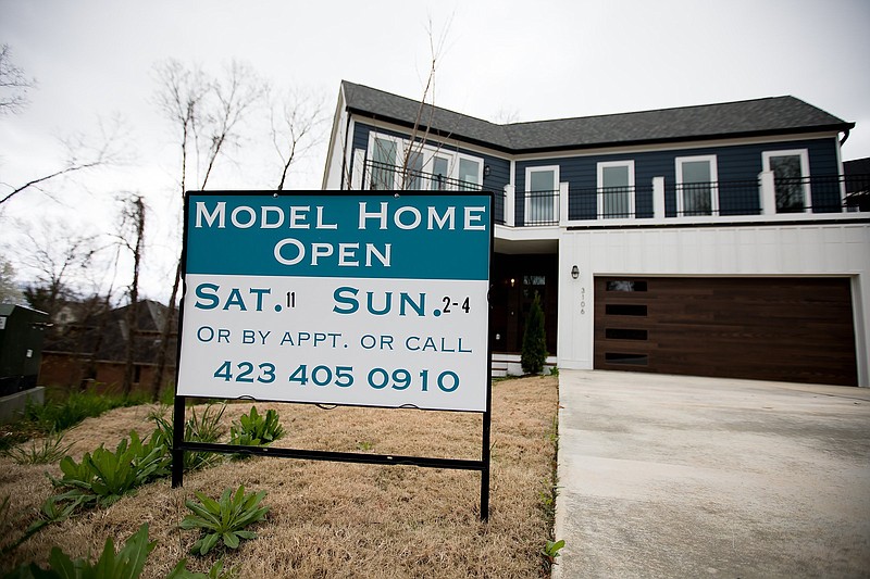 Staff photo by Troy Stolt / A model home is seen in Camber Hill subdivision on Friday, March 19, 2021, in Chattanooga, Tenn.