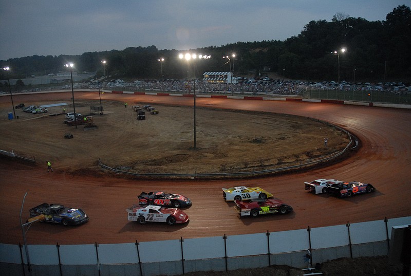 File Photo by Tim Barber / Night falls onto the Boyd's Speedway in Ringgold, Ga.
