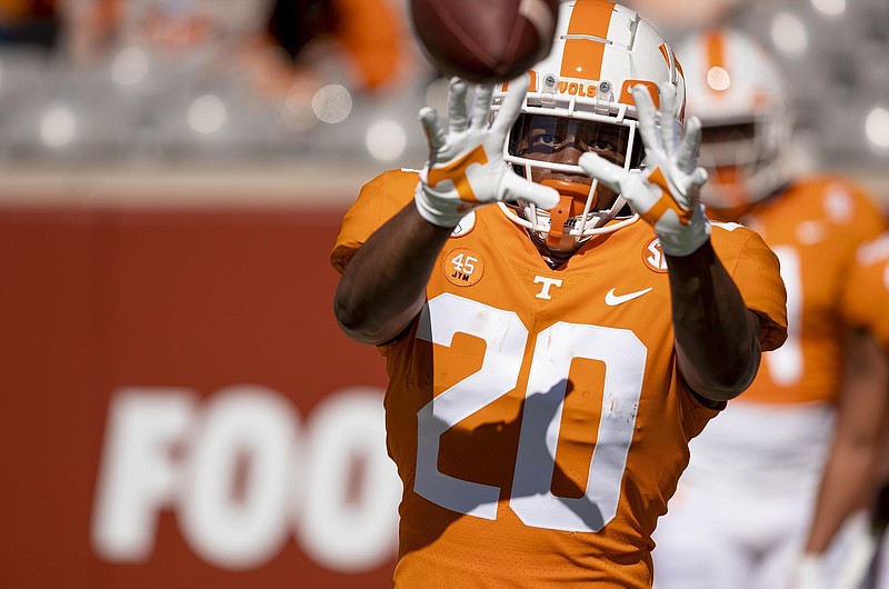 Tennessee Athletics photo / Tennessee sophomore running back Jabari Small has impressed new Volunteers offensive coordinator Alex Golesh through the first two spring practices.