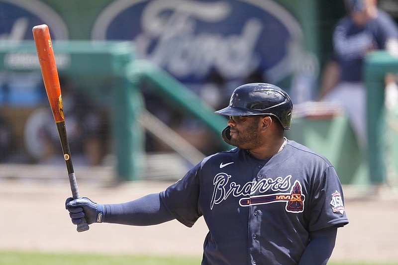 AP photo by John Bazemore / Veteran third baseman Pablo Sandoval is on the 26-player opening day roster for the Atlanta Braves, who start a three-game road series against the Philadelphia Phillies on Thursday.