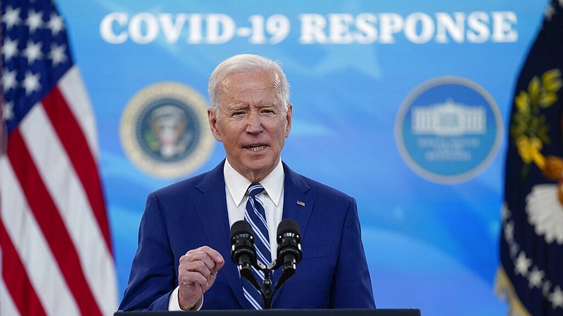 President Joe Biden speaks during an event on COVID-19 vaccinations and the response to the pandemic, in the South Court Auditorium on the White House campus, Monday, March 29, 2021, in Washington. (AP Photo/Evan Vucci)