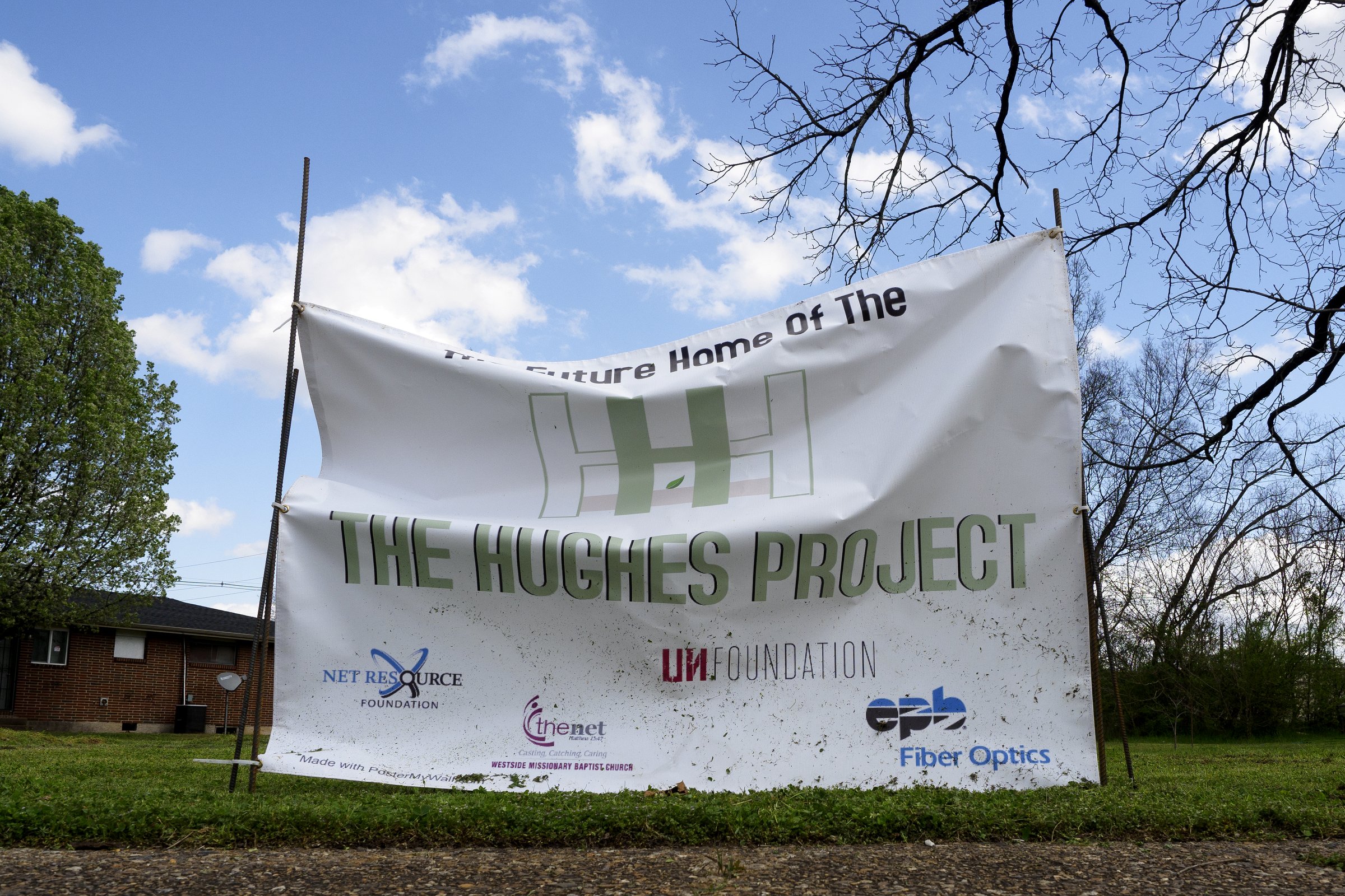 Staff photo by C.B. Schmelter / A block of Hughes Avenue in Alton Park is the future site of a multipurpose stage, meditation garden, community garden and beautification project.