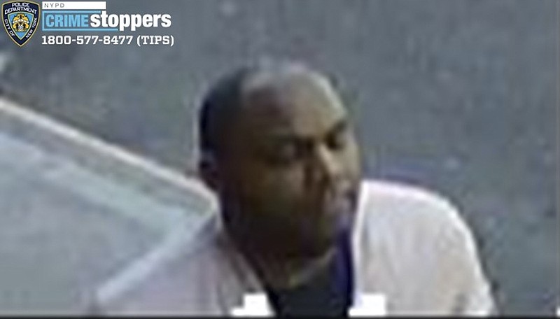 This image taken from surveillance video provided by the New York City Police Department shows a person of interest in connection with an assault of an Asian American woman, Monday, March 29, 2021, in New York. (Courtesy of New York Police Department via AP)


