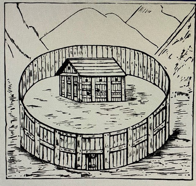 Contributed photo / This illustration depicting a stockade built for convict labor at the coal mines in Soddy appeared in the Chattanooga Daily Commercial on Oct. 11, 1885.