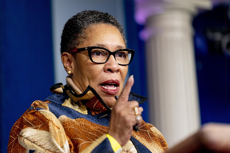 Housing and Urban Development Secretary Marcia Fudge speaks at a press briefing at the White House, Thursday, March 18, 2021, in Washington. (AP Photo/Andrew Harnik)