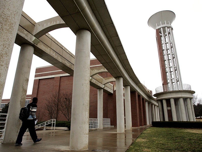 A student crosses the campus of Tennessee State University. (AP File Photo/Mark Humphrey)