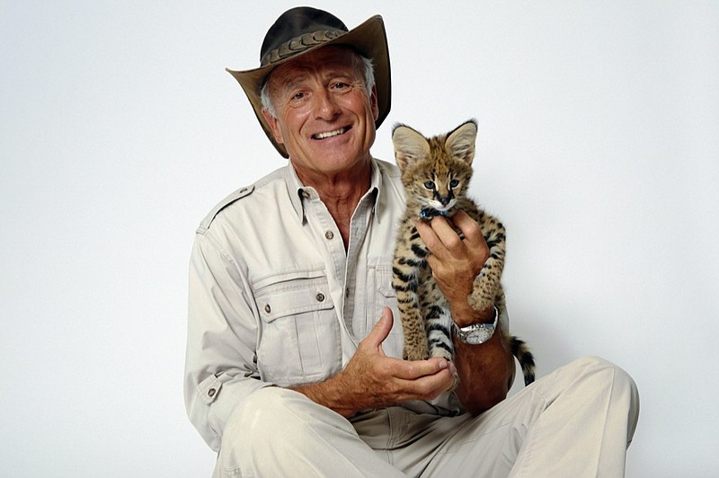 FILE - Wildlife advocate Jack Hanna poses for a portrait with a serval cub in New York on Oct. 12, 2015. (Photo by Dan Hallman/Invision/AP, file)


