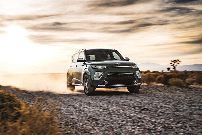 This photo from Kia shows the 2021 Soul, a subcompact crossover that is fun to drive and offers a spacious cargo area for the class. (Courtesy of Kia Motors America via AP)