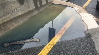 A chemical spill is seen at the 1400 block of I-75 South in Chattanooga on Saturday, April 10, 2021. / Photo by HCOEM Captain Nick Wilson