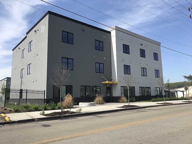 Photo by Dave Flessner / The Foundry Flats apartments on 25th and 26th streets off of South Broad Street on the Southside were sold this month for $7.55 million to a Colorado investment group. The 44-unit complex opened last year.