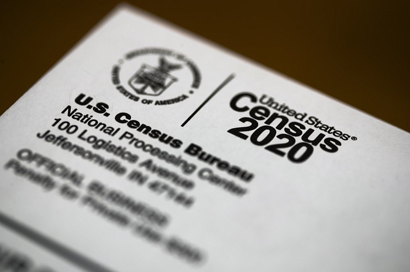 FILE - This March 19, 2020, file photo, shows an envelope containing a 2020 census letter mailed to a U.S. resident. (AP Photo/Matt Rourke, File)


