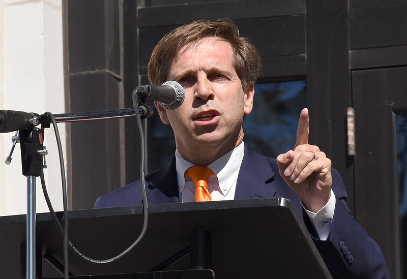 Staff Photo by Matt Hamilton / Rep. Chuck Fleischmann speaks during the Hamilton County commemoration of Vietnam War Veterans Day at the Hamilton County Courthouse on Monday, March 29, 2021.