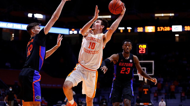 Tennessee Athletics photo / Tennessee forward John Fulkerson collected 14 points and seven rebounds last month when the Volunteers dumped Florida 65-54 in his senior day performance, but he has opted for another senior day after announcing Friday that he will return to the program.