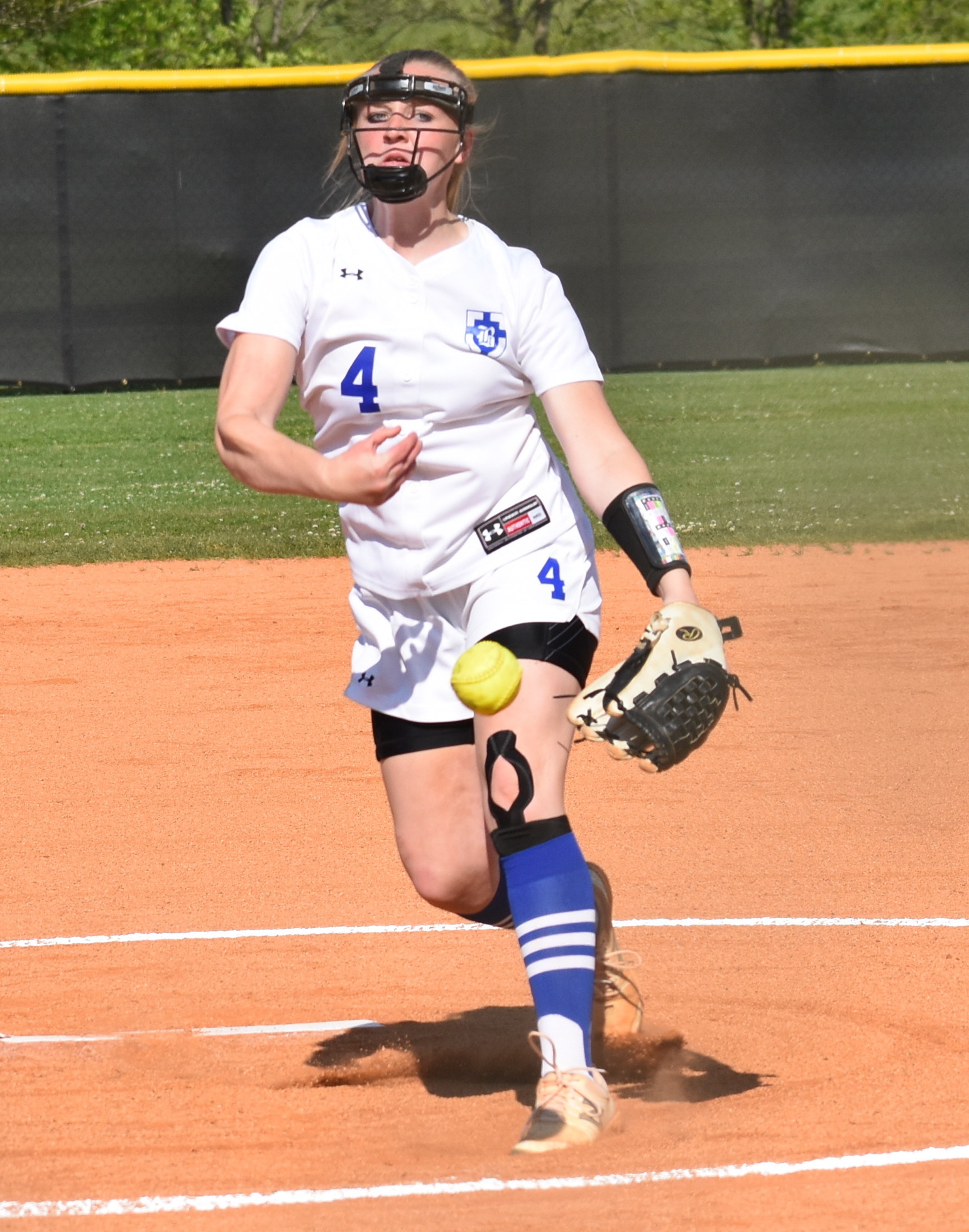 Staff photo by Patrick MacCoon / Boyd Buchanan freshman Kiley Elliott has stood out on the rubber and at the plate this season.