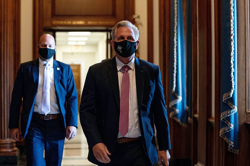 New York Times photo by Anna Moneymaker / House Minority Leader Kevin McCarthy, R-California, walks to the House chamber at the Capitol in Washington on Tuesday.