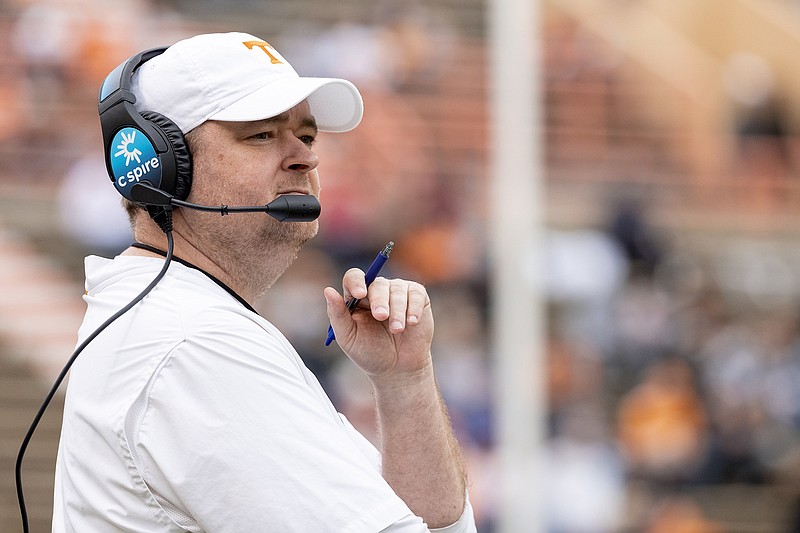 Tennessee Athletics photo / First-year Tennessee football coach Josh Heupel led the Vols through their annual Orange & White Game on Saturday to close out their 15th and final session of spring practice.