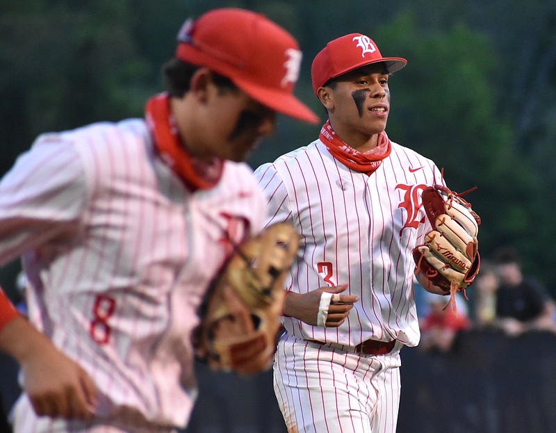 Staff photo by Patrick MacCoon / Baylor senior Danny Corona (3) enjoyed a three-hit, four-RBI day in Monday's home victory over McCallie.