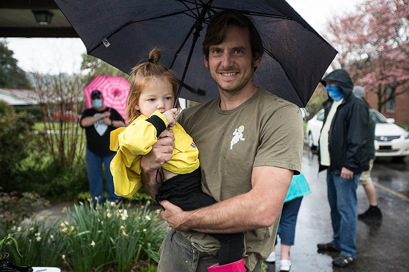 Staff photo by Troy Stolt / Cody Averbeck and daughter Rowan