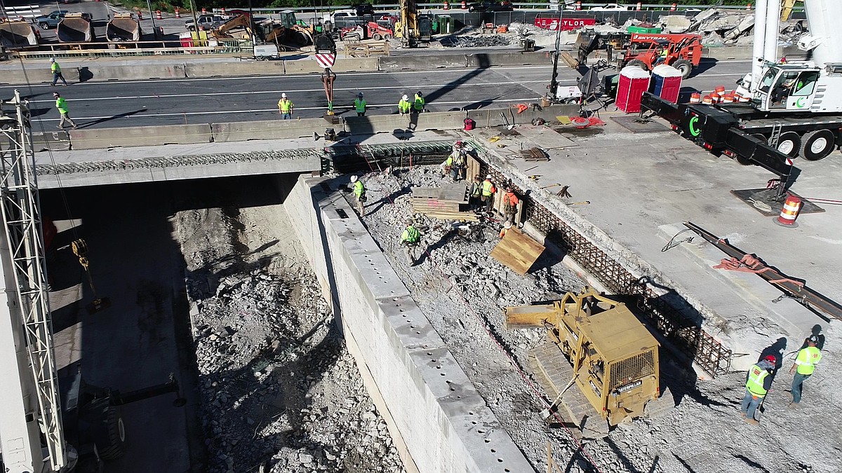 Switch to new, final alignment at I-75/I-24 'Split' interchange ...