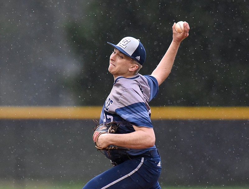 Staff file photo by Matt Hamilton / Gordon Lee pitcher Jake Poindexter threw a no-hitter Wednesday to help the Trojans sweep a second-round series in the GHSA Class A public playoffs.