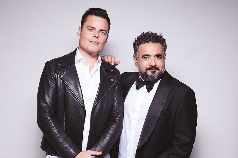Contributed photo by Crystal Koster Martel / Marc Martel, left, known for providing the singing voice of the late Freddie Mercury in "Bohemian Rhapsody," and opera singer Jonathan Cilia Faro have recorded the duet "Too Much Love Will Kill You," a song written by Queen guitarist Brian May. It will be released May 14.