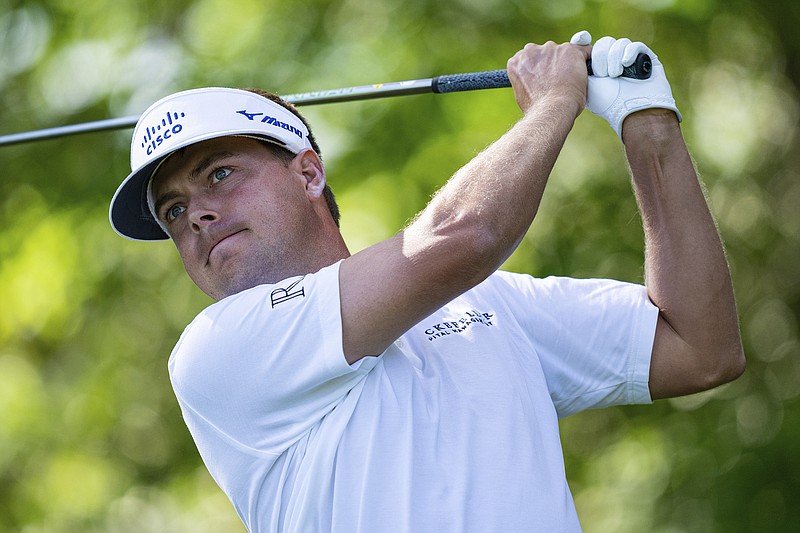 AP photo by Jacob Kupferman / Keith Mitchell watches his tee shot on the seventh hole at Quail Hollow Club during the first round of the Wells Fargo Championship on Thursday in Charlotte, N.C.