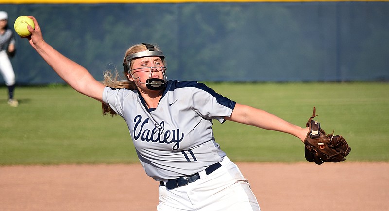 Staff file photo by Matt Hamilton / Walker Valley pitcher Hailey Leslie kicked off the postseason by throwing a no-hitter Friday against McMinn County.