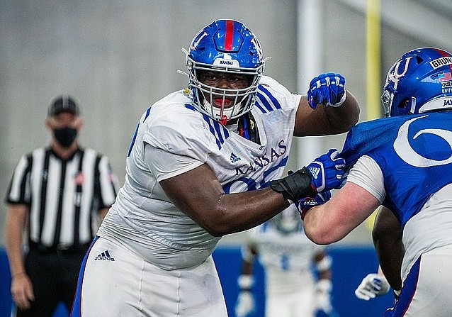 Kansas Athletics photo / Defensive tackle DaJon Terry, who collected 14 tackles and two sacks last season as a Kansas redshirt freshman, has committed to continue his career at Tennessee.