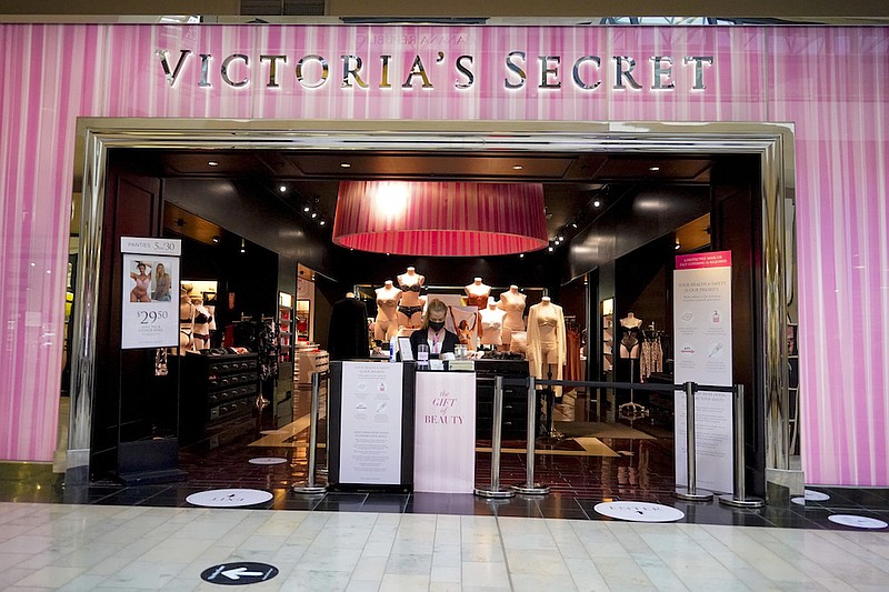 This Wednesday, Feb. 24, 2021 photo shows the entrance to a Victoria's Secret store at a shopping mall in Pittsburgh. Brands plans to spin off Victoria's Secret to shareholders in a move that will make the lingerie and beauty products business a separate, public company. L Brands previously announced that it had been evaluating the possibility of either a spinoff or sale of Victoria's Secret. (AP Photo/Keith Srakocic)