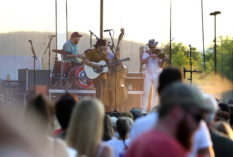 Staff photo by Erin O. Smith / Old Crow Medicine Show performs on the Bud Light Stage during the third day of Riverbend Festival Friday, May 31, 2019 in Chattanooga, Tennessee. They will perform in September as part of the Moon River festival at Coolidge Park.