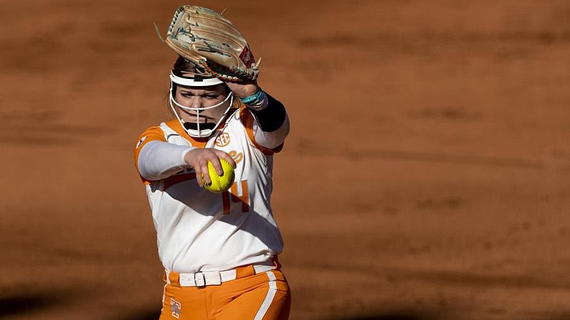 Tennessee Athletics photo / Former Meigs County softball standout Ashley Rogers was unable to pitch for Tennessee during the pandemic-shortened 2020 season due to injury, but she has returned to her standout freshman form this season for the Lady Vols, who are seeded ninth overall for the NCAA tournament that starts this week.