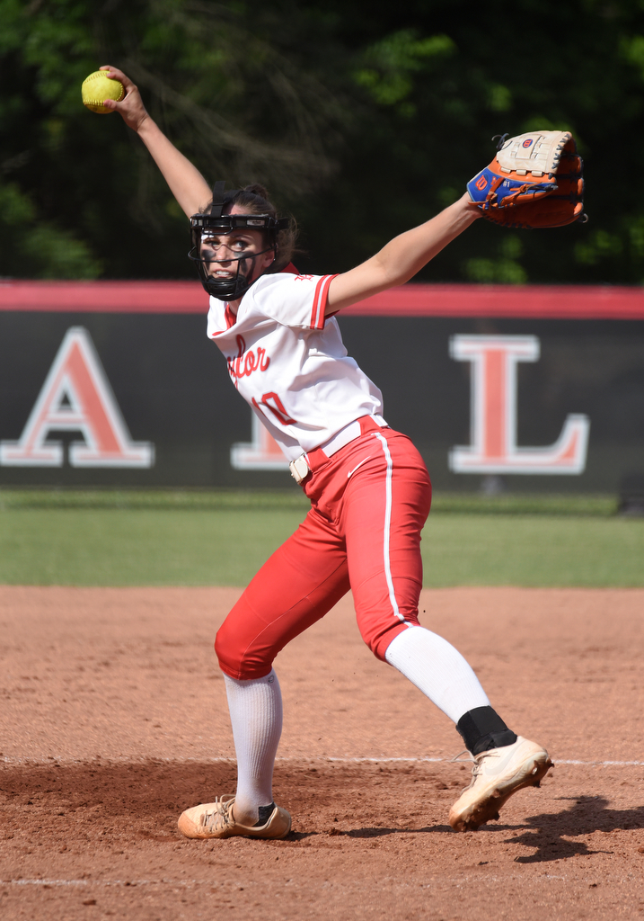 Staff Photo by Matt Hamilton / Baylor (10) Ace Sellers fires a pitch against Briarcrest at Baylor School on Friday, May 21, 2021.