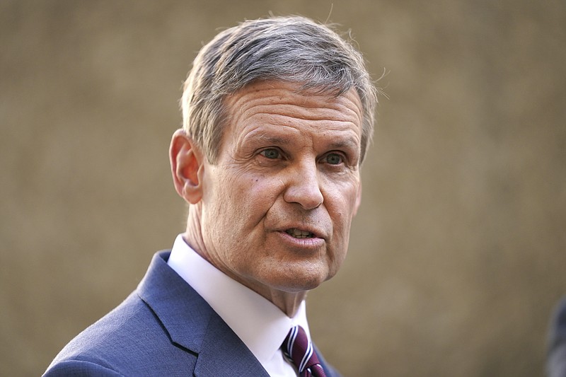 AP file photo by Mark Humphrey / Tennessee Gov. Bill Lee speaks to reporters on Jan. 19, 2021, in Nashville.