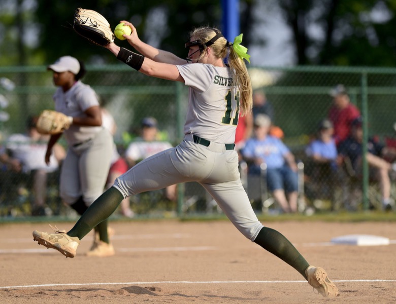 Staff Photo by Robin Rudd / Breanna Sexton (11) pitches for Silverdale. Silverdale faced Tipton-Rosemark in TSSAA Spring Fling softball action at the the Starplex in Murfreesboro on May 25, 2021.